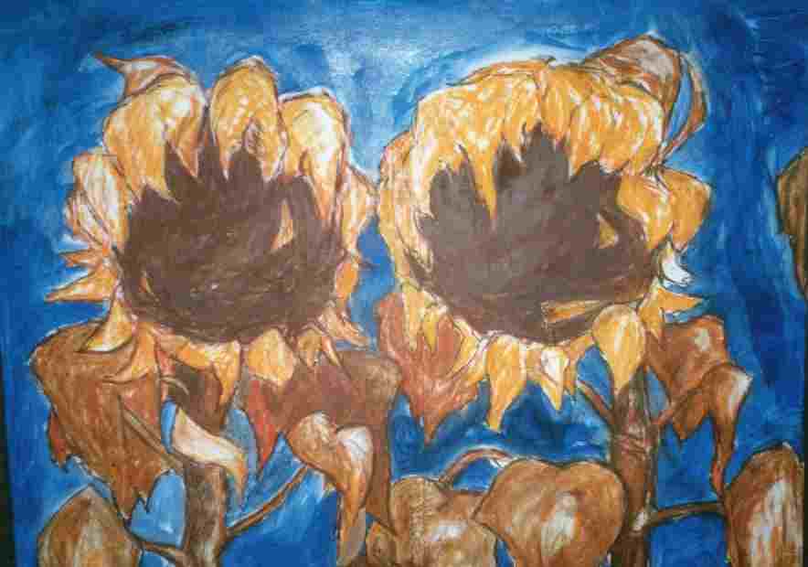 blaue Sonnenblumen